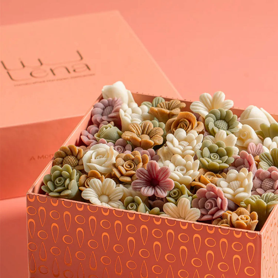 Fill it with Lena's Mixed Flowers Marzipans